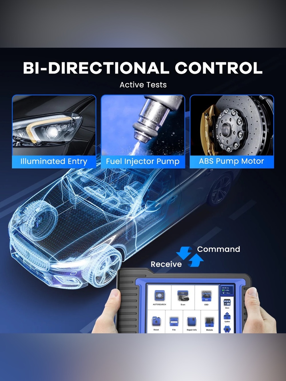 MUCAR VO7 Bidirectional Scanner All System Car Diagnostic Scan Tool Key Code - Picture 2 of 8